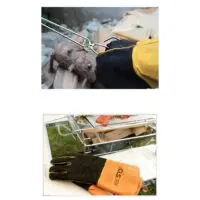 CLS ცეცხლ გამძლე ხელთათმანი (BBQ ხელთათმანები) /სალაშქრო გამძლე ხელთათმანები/შესქელებული და გახანგრძლივებული შედუღებისგან დამცავი - Image 3