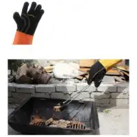 CLS ცეცხლ გამძლე ხელთათმანი (BBQ ხელთათმანები) /სალაშქრო გამძლე ხელთათმანები/შესქელებული და გახანგრძლივებული შედუღებისგან დამცავი - Image 5