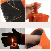 CLS ცეცხლ გამძლე ხელთათმანი (BBQ ხელთათმანები) /სალაშქრო გამძლე ხელთათმანები/შესქელებული და გახანგრძლივებული შედუღებისგან დამცავი - Image 6