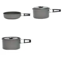 Набор походной посуды  для 2-3 человек DS-300 /Набор посуды для походов на 2-3 человека (посуда), кастрюля, кастрюля, чайник, походная посуда, кухонный набор для пикника, набор кастрюль и сковородок — изображение 3