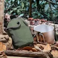 მათარა 1,3ლ. ალუმინის  სამხედრო ლაშქრობის, ქვაბი საჭმლის მომზადებისთვის ტურიზმის, მოგზაურობისთვის/სალაშქრო/პორტატული ალუმინის სამხედრო წყლის ბოთლი ჭიქით და სახურავით/ჭიქა, ჭიქები (მათარა, ჭურჭელი,კოლბა) - Image 11