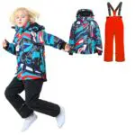 Children's ski suit/suits/Children's ski set, top and bottom jacket, overalls for children aged 4-16 (jacket, pants for snowboarding, for children and adults) Children's overalls/ski clothes/winter sports (children's,for children)