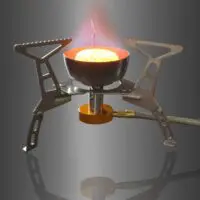 Кемпинговая печь, раздельная ветрозащитная переносная печь, горелка для походов, печь для пикника, духовка — изображение 2