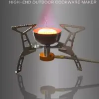 Кемпинговая печь, раздельная ветрозащитная переносная печь, горелка для походов, печь для пикника, духовка — изображение 3