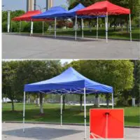 3X6 გასაშლელი ფანჩატური თეთრი რკინის (4 კუთხა) კონსტრუქციით ტენტი წყალგაუმტარი ბრეზენტი წითელი ლურჯი ტენტები/გასაშლელი ტენტი რკინის კონსტრუქციით/გადასაფარებელი ბრეზენტით (4 კუთხა,ოთხკუთხა) - Image 10