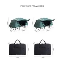 კარავი საწოლი დასაკეცი საკემპინგო კარავები , ამაღლებული კარვის საწოლი საკემპინგო საწოლით, დასაკეცი ალუმინის ჩარჩოთი, გარე კემპინგისთვის და ლაშქრობისთვის, ერთადგილიანი/ორადგილიანი - Image 4