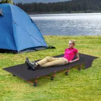 Camping Beds Ultralight Camping Bed, Easy to Assemble, Foldable Tent Bed, Compact and Portable Camping Bed for Camping, Mountaineering and Hiking, Holds 150kg with Carry Bag, Khaki and Black. - Image 8