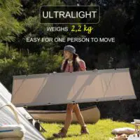 Camping Beds Ultralight Camping Bed, Easy to Assemble, Foldable Tent Bed, Compact and Portable Camping Bed for Camping, Mountaineering and Hiking, Holds 150kg with Carry Bag, Khaki and Black. - Image 9