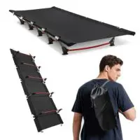 Camping Beds Ultralight Camping Bed, Easy to Assemble, Foldable Tent Bed, Compact and Portable Camping Bed for Camping, Mountaineering and Hiking, Holds 150kg with Carry Bag, Khaki and Black. - Image 3