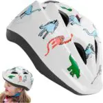 White, with dinosaur drawings