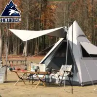 Hiking tent, fully automatic outdoor tent, camping tent, rainproof, quick-opening, pyramid door tent - Image 3