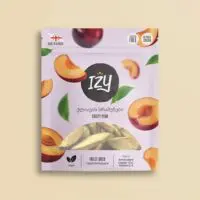 IZY ქლიავის ხრაშუნა ჩიპსი (14 გრ), სუბლიმირებული ხილი ვეგანური სალაშქრო ხრაშუნები ჩირი კვება/ტურისტული სალაშქრო საჭმელი