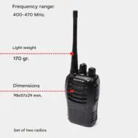 რაციის ნაკრები Baofeng BF-888S, 5 კილომეტრამდე საკომუნიკაციო დიაპაზონით, სალაშქრო/სანადირო რადიო კავშირი - Image 6