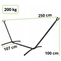 Metal hammock stand with two person hammock/double hammock with iron structure, bracket, hammock stand (hammock comes as a gift) - Image 10
