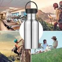 Water bottle 500 ml, hiking, sports eco flask with stainless steel tube - Image 4