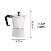 6 ესპრესოს ჭიქიანი ყავის მადუღარა, სალაშქრო ალუმინის იტალიური ტიპის მოკა ქვაბი ესპრესო ყავის მადუღარა სახლის ოფისის ქურა წყლის გამაცხელებელი მოკა ქვაბი  ყავის გამაცხელებელი, ლაშქრობა, სალაშქრო - Image 15