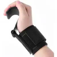 2 ცალი სიმძიმის აწევის კაუჭები - მძიმე წონის აწევის მაჯის თასმები მაჯის შესახვევით, წევის თასმები ძალისმიერი აწევისა და ძალისმიერი ვარჯიშისთვის, აწევის სახელურები სიმძიმის აწევისთვის, სპორტდარბაზისთვის, ვარჯიშისთვის და აზიდვებისთვის. - Image 2