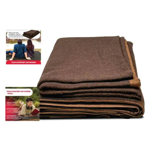 Blanket 220 x 170 cm, Italian style wool blanket, fireproof wool vintage style blanket for hiking and everyday life, military, hunting, trekking, camping