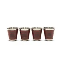 Cups GEORGIA 70ml stainless steel tumblers, small hiking tumblers, 4 stainless steel tumblers with leather pouch and zipper, stainless steel shot glasses, small stainless steel tumbler set, small metal tumblers - Image 4