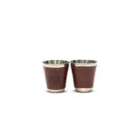 Cups GEORGIA 70ml stainless steel tumblers, small hiking tumblers, 4 stainless steel tumblers with leather pouch and zipper, stainless steel shot glasses, small stainless steel tumbler set, small metal tumblers - Image 5