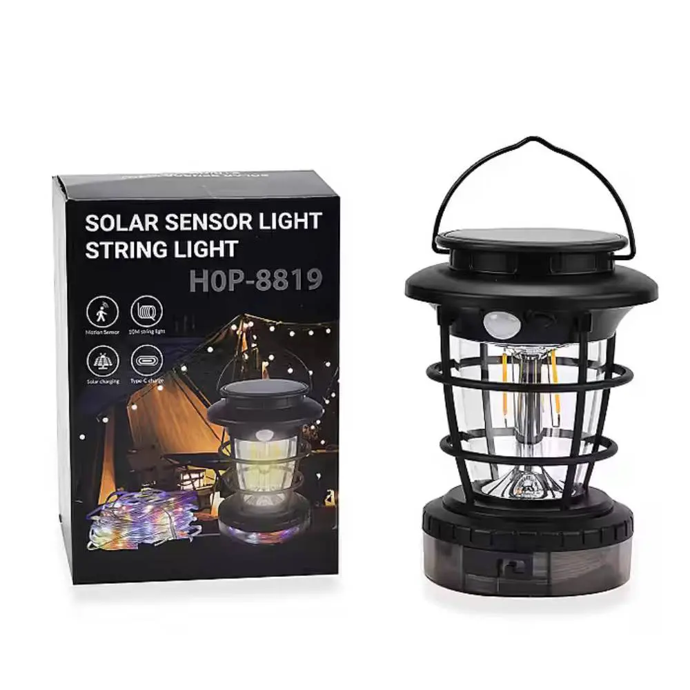 11darkso Фонарь на солнечной батарее с режимами освещения, а также разноцветными лентами и USB-зарядным устройством. — изображение 1