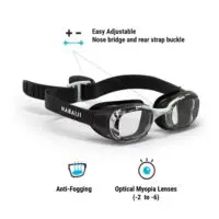 Очки для плавания Nabaiji XBASE, очки для плавания из твердого поликарбоната, защита от ультрафиолета — изображение 3