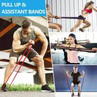 წელვადი ჟგუტი, წინააღმდეგობის ჟგუტები, სავარჯიშო ზოლები, სხეულის გაჭიმვის, ძალისმიერი ლიფტინგის, წინააღმდეგობის ვარჯიშისთვის - Image 9