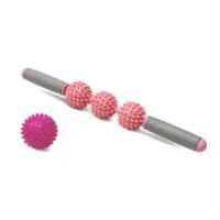 როლერი მასაჟისთვის, ნაკრები ჯოხი და ბურთი, ბურთი მასაჟისთვის, კუნთების რელაქსაციისთვის, ანტიცელულიტური იოგას როლერი, კუნთების ტკივილის შესამსუბუქებლად - Image 6