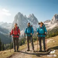სალაშქრო ხელჯოხი, ულტრა მსუბუქი ალუმინის სალაშქრო ხელჯოხები, T-სახელურიანი, სწორი, სამგანყოფილებიანი, გასაშლელი სამოგზაურო ხელჯოხი - Image 5