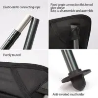 Походный стул, качественный сверхлегкий складной походный стул с высокой спинкой, походный стул с высокой спинкой для отдыха на природе, пляжа, пикника, рыбалки. — изображение 5