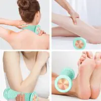 მასაჟორი როლერი ფეხებისთვის, ხელებისთვის და მთელი სხეულისთვის. ფიტნესისთვის, იოგასთვის და პილატესისთვის. მრავალფუნქციური ერგონომიული როლერი. - Image 13