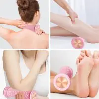 მასაჟორი როლერი ფეხებისთვის, ხელებისთვის და მთელი სხეულისთვის. ფიტნესისთვის, იოგასთვის და პილატესისთვის. მრავალფუნქციური ერგონომიული როლერი. - Image 15