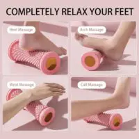 მასაჟორი როლერი ფეხებისთვის, ხელებისთვის და მთელი სხეულისთვის. ფიტნესისთვის, იოგასთვის და პილატესისთვის. მრავალფუნქციური ერგონომიული როლერი. - Image 16