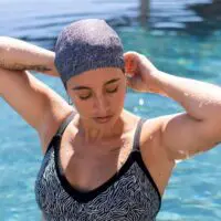 ცურვის ქუდი Decathlon, ნაჭრის საცურაო ქუდები M ზომა, აუზის/სანაპიროს საცურაო ქუდები, ცურვის ქუდები (Copy) - Image 3