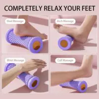 მასაჟორი როლერი ფეხებისთვის, ხელებისთვის და მთელი სხეულისთვის. ფიტნესისთვის, იოგასთვის და პილატესისთვის. მრავალფუნქციური ერგონომიული როლერი. - Image 3