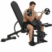 სავარჯიშო სკამი, გირებით და შტანგით სავარჯიშო სკამი, დამბელის მრავალფუნქციური რეგულირებადი სავარჯიშო სკამი სახლისთვის – პროფესიონალური ბენჩ პრესი და ფლაი ვარჯიშების მხარდაჭერით - Image 2