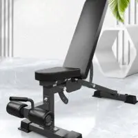 სავარჯიშო სკამი, გირებით და შტანგით სავარჯიშო სკამი, დამბელის მრავალფუნქციური რეგულირებადი სავარჯიშო სკამი სახლისთვის – პროფესიონალური ბენჩ პრესი და ფლაი ვარჯიშების მხარდაჭერით - Image 2