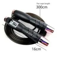 სახტუნაო თოკი დათვლის ფუნქციით, ლახტი ფოლადი მავთულის სახტუნაო თოკები, პოდშიპნიკებით მაღალსიჩქარიანი ხტომისთვის, შეჯიბრებებისთვის, სხეულის ფორმირების კორექციისთვის და კუნთების გაძლიერებისთვის. - Image 2