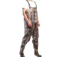 რეზინის კომბინეზონი თევზაობისა და ნადირობისთვის, კომუფლირებული ჩექმებით