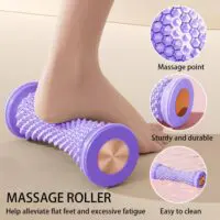 მასაჟორი როლერი ფეხებისთვის, ხელებისთვის და მთელი სხეულისთვის. ფიტნესისთვის, იოგასთვის და პილატესისთვის. მრავალფუნქციური ერგონომიული როლერი. - Image 5
