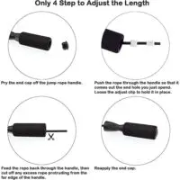 სახტუნაო ლახტი VEICK სწრაფი ვარჯიშისთვის თოკი ცხიმების დასაწვავად - Image 3