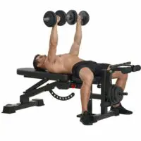 სავარჯიშო სკამი, გირებით და შტანგით სავარჯიშო სკამი, დამბელის მრავალფუნქციური რეგულირებადი სავარჯიშო სკამი სახლისთვის – პროფესიონალური ბენჩ პრესი და ფლაი ვარჯიშების მხარდაჭერით - Image 3