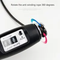 სახტუნაო თოკი დათვლის ფუნქციით, ლახტი ფოლადი მავთულის სახტუნაო თოკები, პოდშიპნიკებით მაღალსიჩქარიანი ხტომისთვის, შეჯიბრებებისთვის, სხეულის ფორმირების კორექციისთვის და კუნთების გაძლიერებისთვის. - Image 3