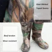 Rubber overalls for fishing and hunting, with camouflage boots - Image 7
