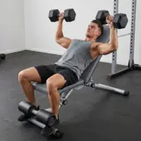 სავარჯიშო სკამი, გირებით და შტანგით სავარჯიშო სკამი, დამბელის მრავალფუნქციური რეგულირებადი სავარჯიშო სკამი სახლისთვის – პროფესიონალური ბენჩ პრესი და ფლაი ვარჯიშების მხარდაჭერით - Image 6