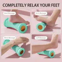 მასაჟორი როლერი ფეხებისთვის, ხელებისთვის და მთელი სხეულისთვის. ფიტნესისთვის, იოგასთვის და პილატესისთვის. მრავალფუნქციური ერგონომიული როლერი. - Image 12