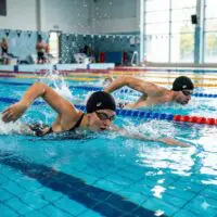 ცურვის ქუდი Decathlon, ნაჭრის საცურაო ქუდები S, M ზომა, აუზის/სანაპიროს საცურაო ქუდები, ცურვის ქუდები - Image 3