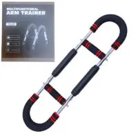 Эспандер Многофункциональный U-образный тренажер для развития силы рук, регулируемый по нагрузке 40 кг, для мышц рук, груди, запястий, с пружинным грифом для увеличения мышечной массы — изображение 2