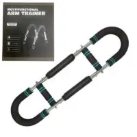 Эспандер Многофункциональный U-образный тренажер для развития силы рук, регулируемый по нагрузке 40 кг, для мышц рук, груди, запястий, с пружинным грифом для увеличения мышечной массы — изображение 3