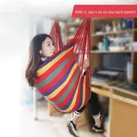 Swing hammock 90X120cm with two pillows, mini seating single hammocks - Image 8